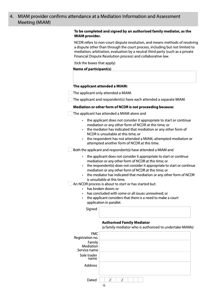 Form A Notice of [intention to proceed with] an application for a ...